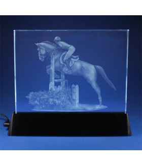 Equestrian on Luminary Base, Sub-Surface Laser