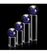 Blue Optic Globe Towers w/ Gold or Silver