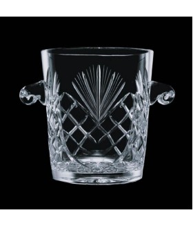 Lead Crystal Ice Buckets w/ Engraving Panel
