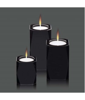 Black Optic Tapered Candleholders