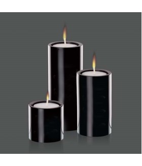 Cylindrical Black Optic Candleholders