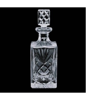 Lead Crystal Decanter 28oz. w/ Engraving Panel