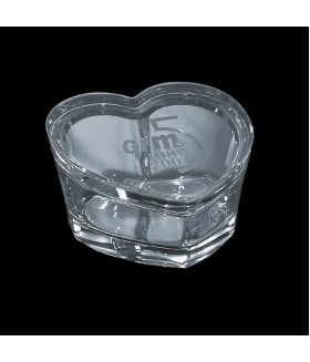 Tapered Heart Crystal Box w/ Lid