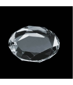 Optic Crystal Faceted Paperweight 