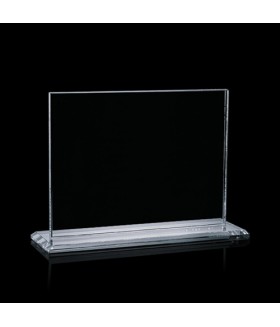 Rectangle Awards on Glass Base - Horizontal 1/2"