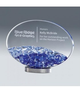Blue Glacial Award - Oval