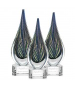 Peacock Feather Art Glass Awards