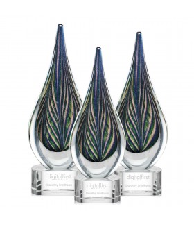 Peacock Feather Art Glass Awards