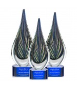 Peacock Feather Art Glass Awards