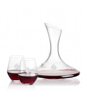 Madagascar 42oz. Carafe w/ Reina Stemless Wine Glasses (Individual & Sets)
