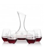 Madagascar 42oz. Carafe w/ Reina Stemless Wine Glasses (Individual & Sets)