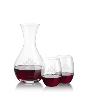 Adelita 42oz. Carafe w/ Carlita Stemless Wine Glasses (Individual & Sets)