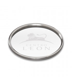 Glass Coaster w/ Stainless Steel Rim (Individual & Set)