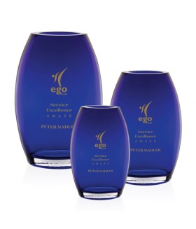 Bolton Cobalt Blue Oval Vases