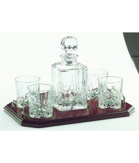 Galway Longford Square Decanter Tray Set
