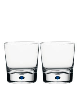 Orrefors Intermezzo Blue Double Old Fashioned Pair