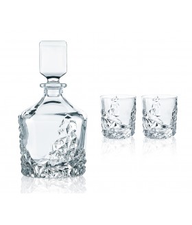 Sculpture Decanter 3pc Set