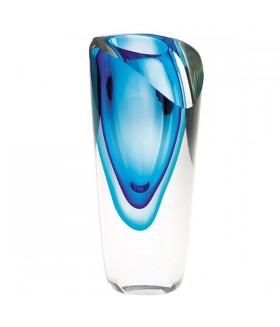 Azure Art Glass Vase - Blue