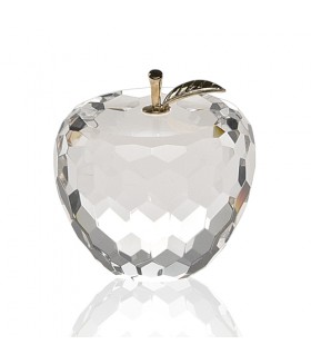 Faceted Cut Crystal Apple Paperweight Faceted Cut Crystal Apple Paperweight