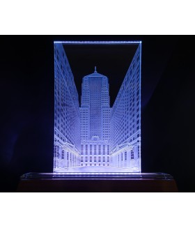 Lasalle St., Chicago on Custom Luminary Base