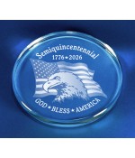 250th Anniversary 4" Circle Paperweight Designs