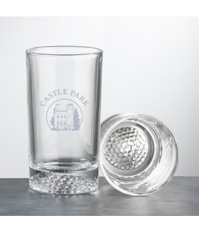 Castle Park Hand Engraved Golf Ball Hiball Glass 13.5oz