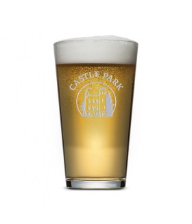 Castle Park Hand Engraved Pint Glass 16oz
