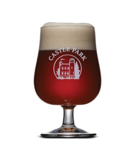 Castle Park Hand Engraved Tulip Beer Glass 17oz
