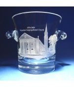 Winnetka Congregational Church Hand Engraved Chelsea Flared Ice Buckets