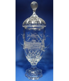 Double Handled 18.5" Cut Crystal Trophy