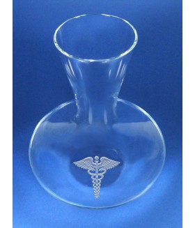 Decanter with Caduceus Symbol
