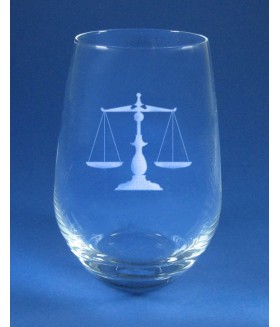 Forte Stemless Tall with Scales of Justice