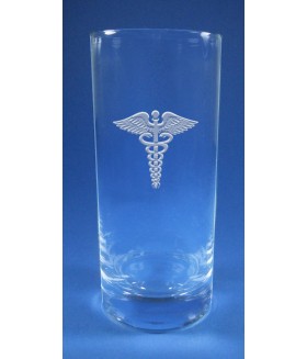 Titanium Iceberg High Ball with Caduceus Symbol