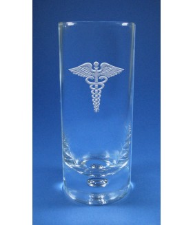 Galaxy HB Glass with Caduceus Symbol