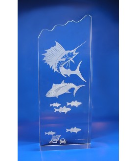 Under the Waves Laser Engraved Sea Life 