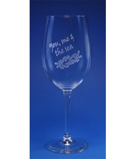 You, Me, & the Sea Classico Red Wine Glass