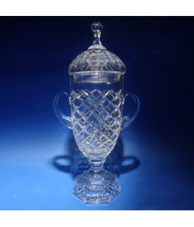 Double Handled 16.5" Cut Crystal Trophy