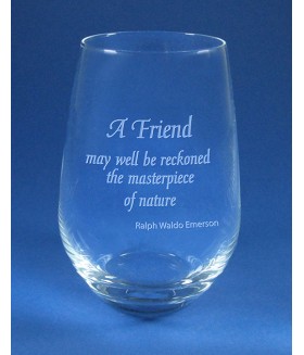 Friendship Stemless Wine Glass