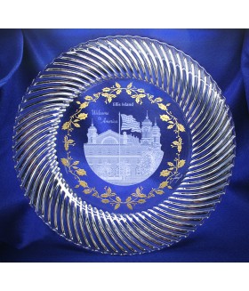 Ellis Island Crystal Plate