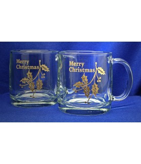 Merry Christmas Mug Small Set of 2