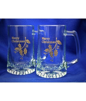 Merry Christmas Mug Large Set of 2