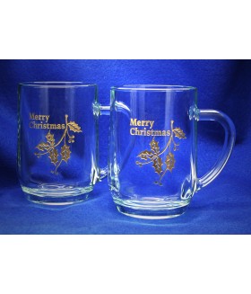 Merry Christmas Mug Medium Set of 2