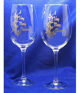Very Merry Christmas Wine Set of 2