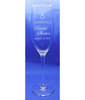 Personalized Toasting Flute w/ Ring Personalized Toasting Flute w/ Ring