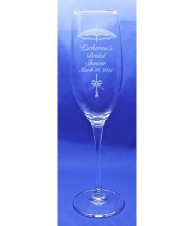 Personalized Toasting Flute w/ Umbrella Personalized Toasting Flute w/ Umbrella