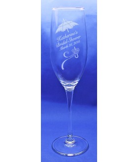 Personalized Toasting Flute w/ Parasol Personalized Toasting Flute w/ Parasol