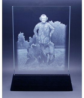 Hunter on Rectangle Medium with Luminary Base, Sub-Surface Laser