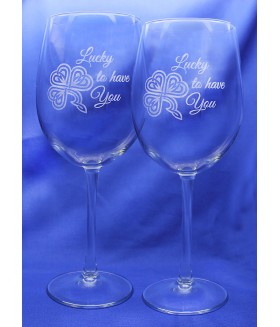 Wine Glass Lucky Pair