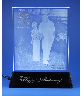Anniversary Luminary Photo, Sub-Surface Laser, Large