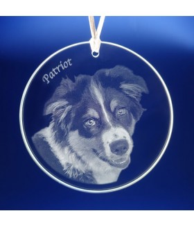 Sun Catcher Sub-Surface Laser Engraved with your Favorite Pet